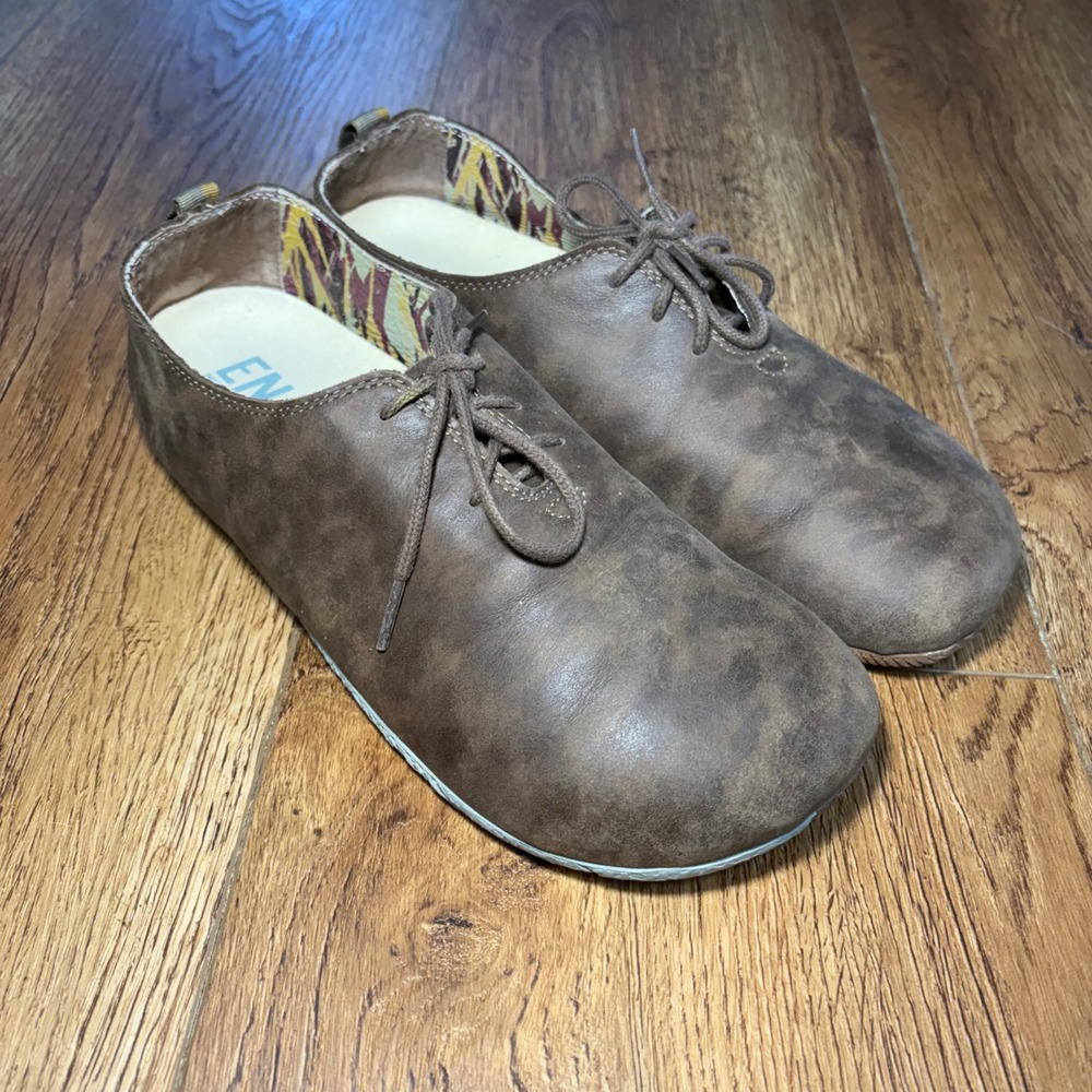 Merrell Mootopia Barefoot Brown Leather Lace Up Shoes Hiking Mens 9.5 Minimalist